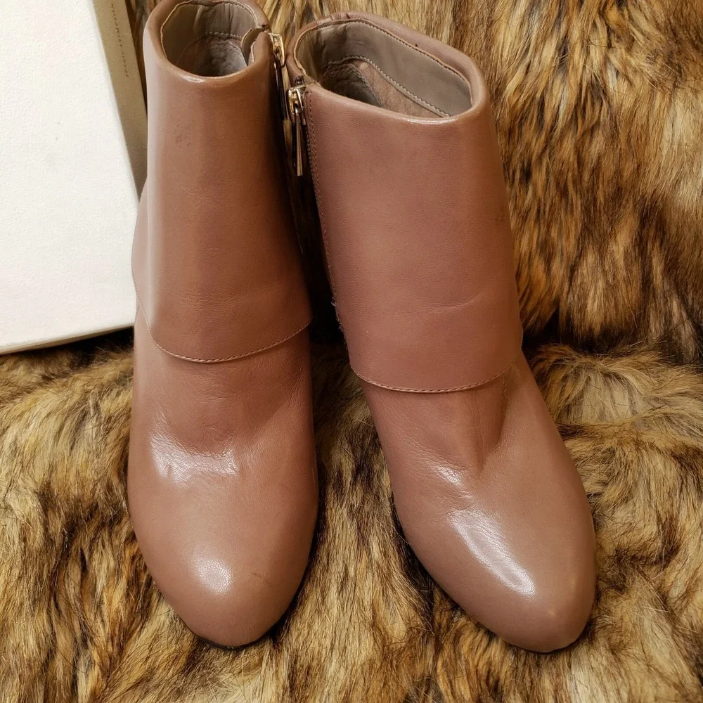 Women's Jessica Simpson ADDEY Platform Ankle Boot Heel SLATER‎ TAUPE NIB 9M